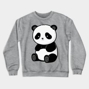 Sad Panda - Black and White - Cute Animal Crewneck Sweatshirt